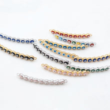 تحميل الصورة إلى عارض المعرض، موصل عين الشر من المينا، موصل عين مطلي بالذهب عيار 18 قيراطًا، 39 مم، لصنع الأساور، وإكسسوارات المجوهرات S20468