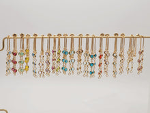 Load image into Gallery viewer, Adjustable Bracelet Making Chain, 20 Colors, 18K Gold Plated, CZ Pave Half Finished Slide Box Chain with Rubber Stopper Beads S20346