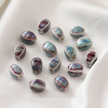 Cargar imagen en el visor de la galería, 5 cuentas espaciadoras ovaladas, colgante ovalado de cerámica, cuentas de cerámica para hacer joyas, hallazgos de cuentas DIY GZ434