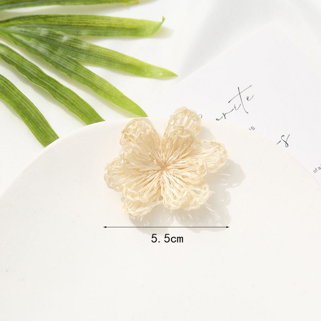 6PCS Rattan weaving Earring Findings, Boho earring making, Hawaii Vacation Style Straw Earrings for girl,Handmade Earring Finding BS008