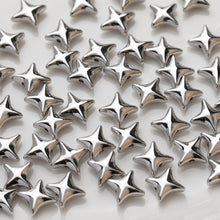 Load image into Gallery viewer, Star Spacer Beads, 14K Gold Plated, Silver, Dainty Earring Making Beads, Jewelry Finding GZ402-SC001