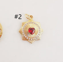 Load image into Gallery viewer, Cubic Heart Charms, 18K Gold Plated CZ Pave Love Charms, Bracelet Necklace Making Pendants, Jewelry Findings S20250