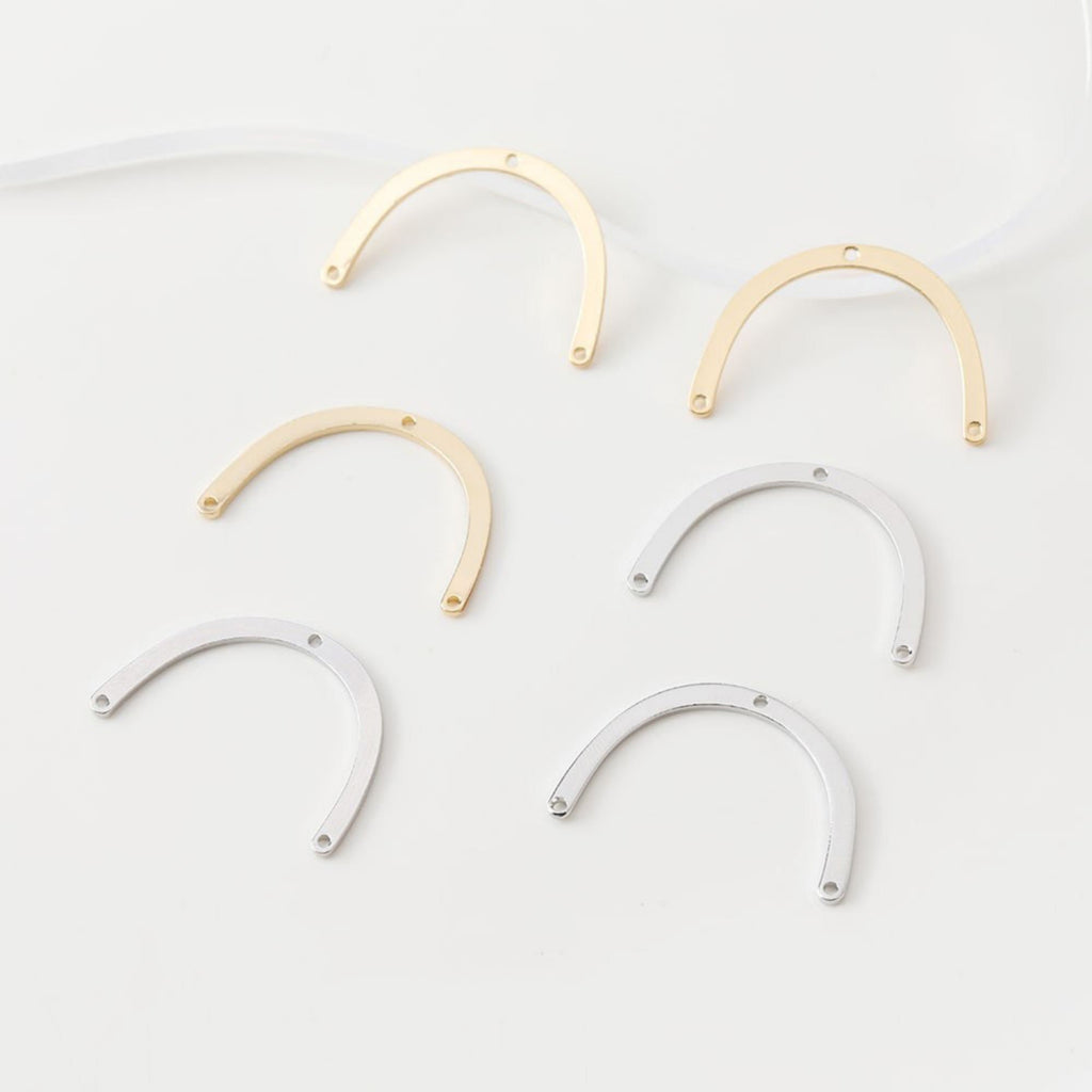 موصل ذهبي مقوس على شكل حرف U، نتائج صنع أقراط مطلية بالذهب عيار 14 قيراطًا، نتائج مجوهرات JG042