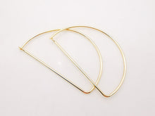 Load image into Gallery viewer, 20pcs- 14K Gold Plated Hoop Earring Finding, 40mm, Nickel Free Half Circle Earring Hoops, DIY Earring Charms, Earring Making Findings Z028