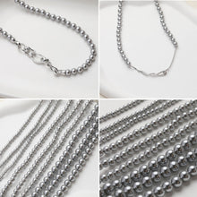 تحميل الصورة إلى عارض المعرض، حبات لؤلؤ صدفية مستديرة رمادية فاتحة، 4 مم، 6 مم، 8 مم، حبات ناعمة لصنع المجوهرات، العثور على الخرز بنفسك GE129