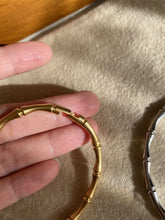 Load image into Gallery viewer, Bamboo Bangle, Minimalist Gold Plated Bracelet, Stainless Steel Bangle, Silver Bangle, Gift for Her ZJ001