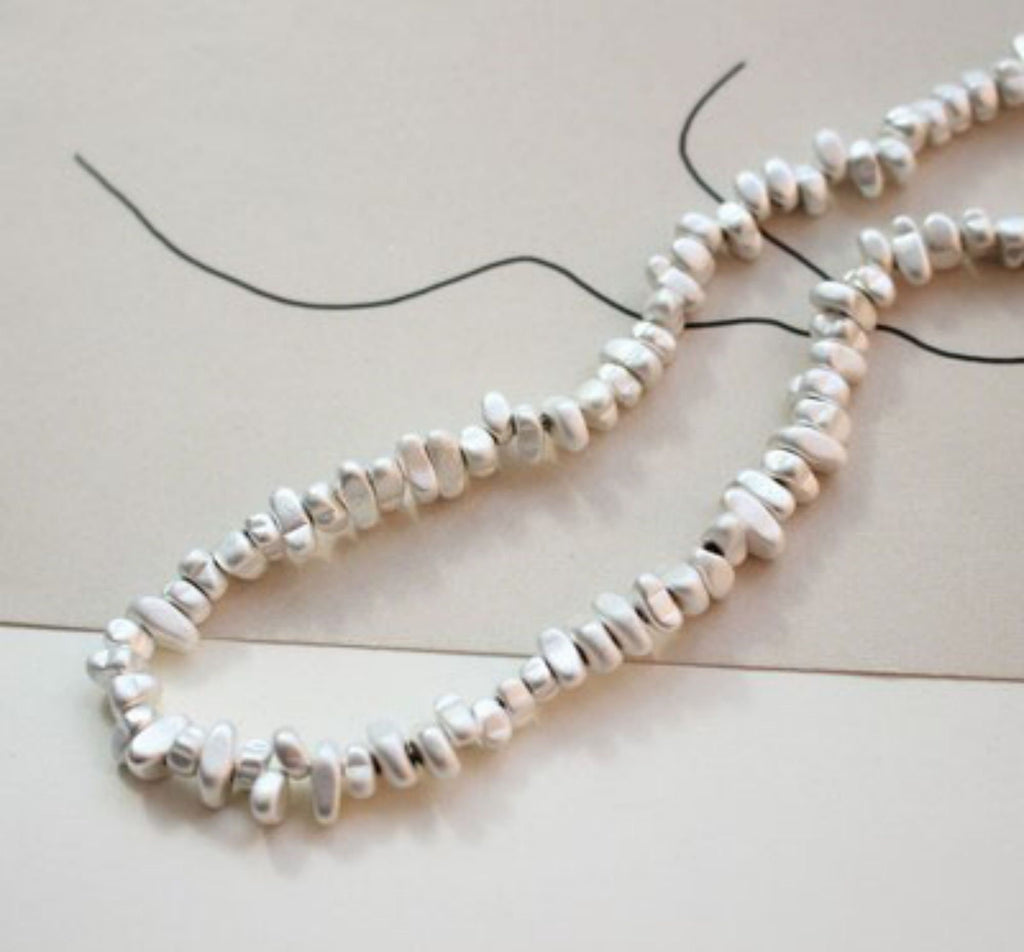 One String- Gold Plated Stone Beads, 18K Gold Solid Spacer Beads, Irregular Beads, Bracelet Beads, Jewelry Finding GZ249