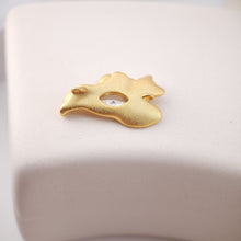 Cargar imagen en el visor de la galería, Dije irregular Danity con 2 anillas, colgante pavé de circonitas, accesorio para hacer pulseras y collares, chapado en oro mate S1167