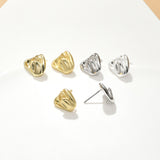 Tulip Flower Earring Post, 14K Real Gold Plated Brass Stud Earring With Loop, Nickel Free, Earring Finding LL173-D