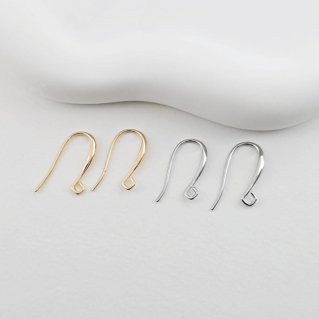 Fish Hooks, 18K Gold Plated Ear Wires, Gold Earring Earring Hooks, Ear Wires for Jewelry Making ZX260