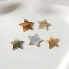Load image into Gallery viewer, Star Black Mother-of-Pearl, MOP Shell Pendant, Engraved Black Nacre, Shell Charm, Shell Jewelry Making Findings RY043