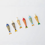 Enamel Fish Charms, Marine Life Charms, 18K Gold Plated Fish Charms, For Bracelet And Earrings Making, Jewelry Findings S1460