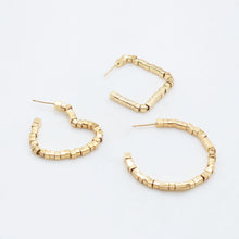 Load image into Gallery viewer, Gold Heart Earring Post, Square, Circle, S925 Silver Ear Pin Nickel Free Earrings, Vintage Ear Stud, Hypoallergenic Earring Findings ZX089