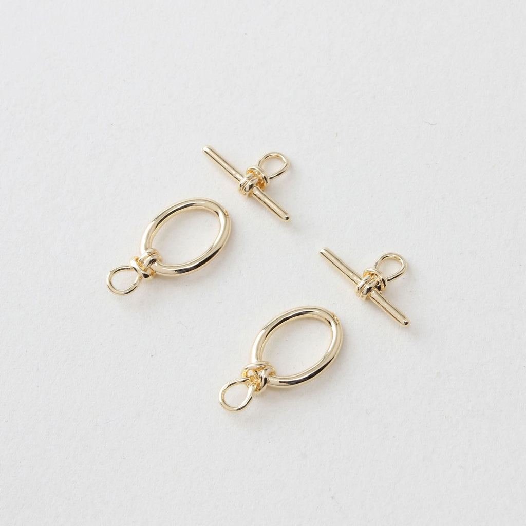 OT Toggle Clasps, One Set, 14K Gold Plated OT Buckle, 14k Gold, Necklace Closure, Connectors Clasps GT078