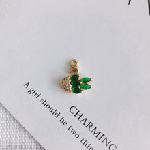 Load image into Gallery viewer, CZ Pave Little Swan Charm, Cubic Zircon Crystal Swan Pendant, Bracelet Necklace Pendant, 14K Gold Plated Charm, Jewelry Findings MY052-F234