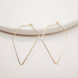 20pcs- 14K Gold Plated Hoop Earring Finding, 40x27mm, Nickel Free Geometry Earring Hoops, DIY Earring Charms, Earring Making Findings Z073