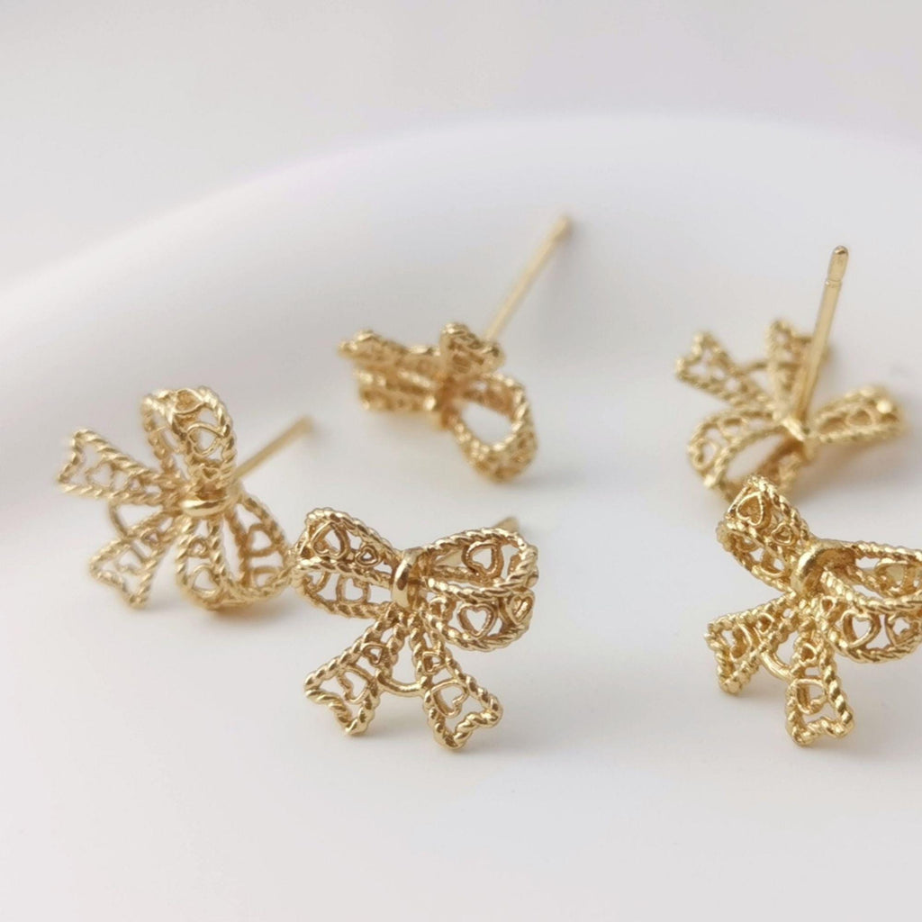 10 قطع من أقراط الأذن الذهبية على شكل فيونكة مع حلقة، أقراط من الفضة الاسترلينية 925 خالية من النيكل، حلقة أذن على شكل فيونكة، نتائج أقراط مضادة للحساسية Z080