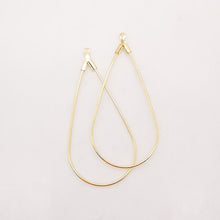 Load image into Gallery viewer, 20pcs- Gold Drop Shape Earring Pendant, 44mm, Nickel Free Teardrop Earring Findings, DIY Earring Pendant, Jewelry Making Findings Z026