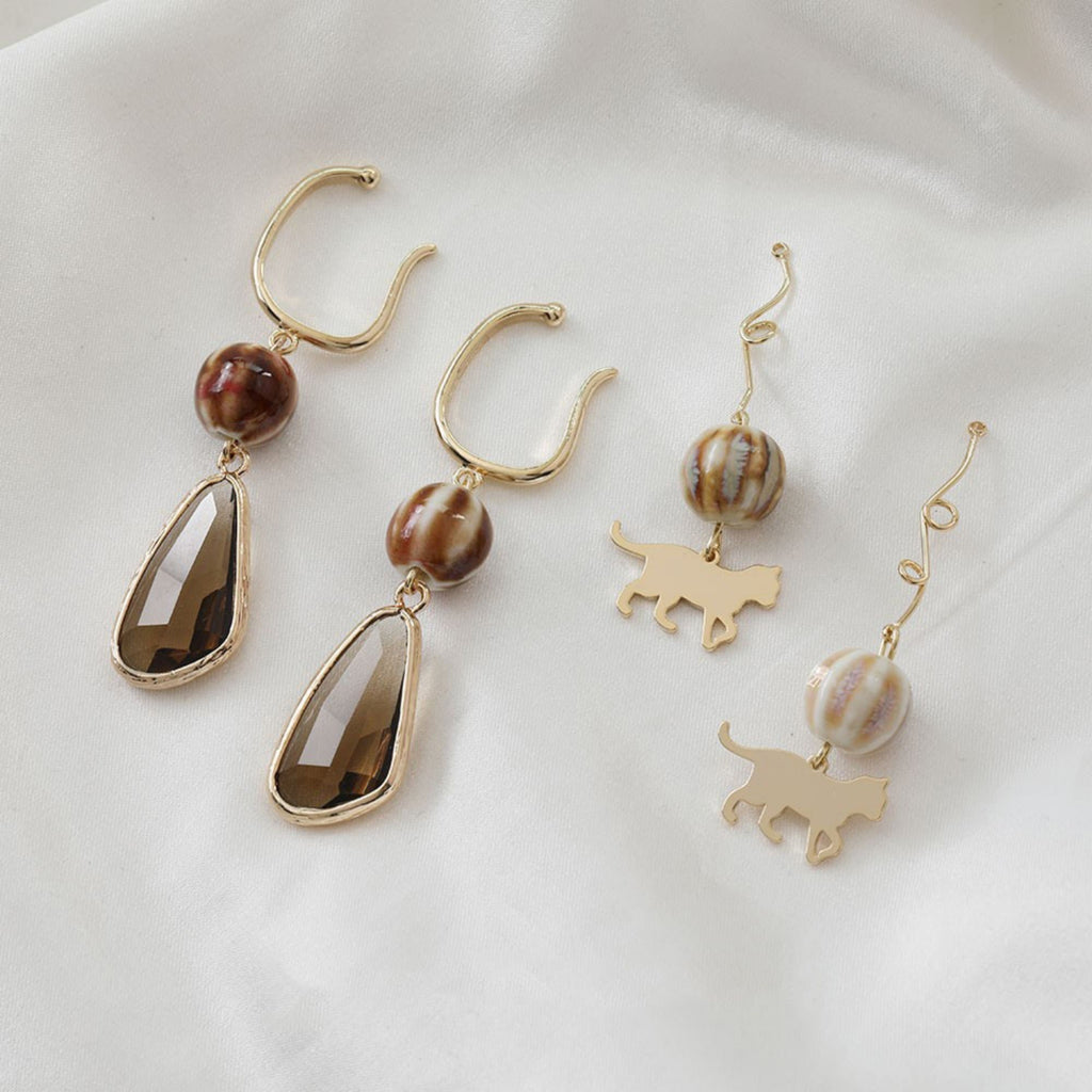 5 cuentas espaciadoras de calabaza, colgante de calabaza de cerámica, cuentas de cerámica para hacer joyas, hallazgos de cuentas DIY GZ432