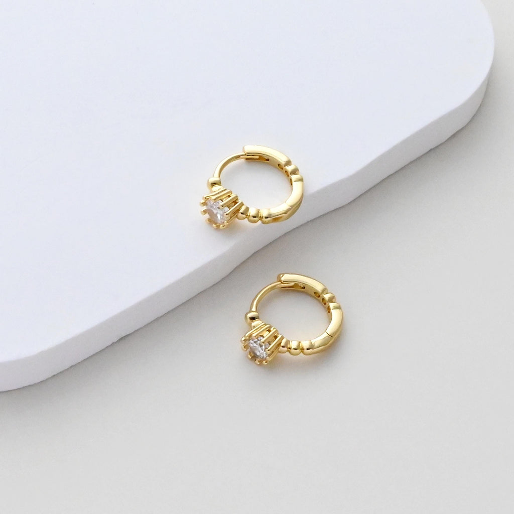 CZ Pave Earring Hoop, Gold Plated Huggie Hoop Earring, Leverback Earring, DIY Earring  Findings, Handmade Earring Supplies D0508-D0523