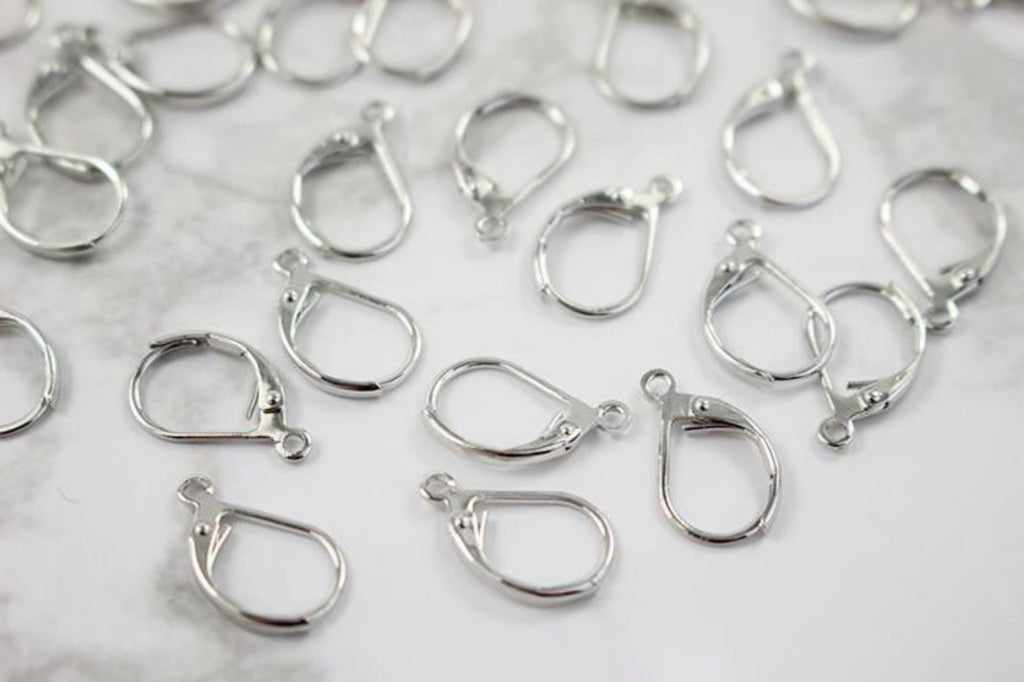 14K Gold Plated Drop Hoop Earring, Huggie Hoops Earring Parts, Spring Ear Hoops, 16mm*10mm, hoop earrings ZZ007-ZX7012