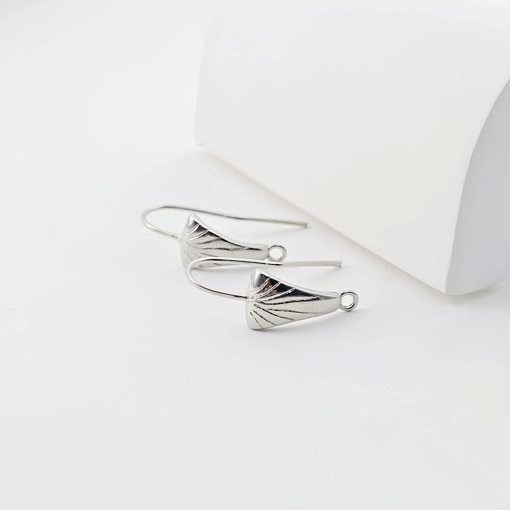 Silver Plated Ear Wires, Sun Ray Earring Hooks, Nickel Free, Fish Hooks, Ear Wires for Jewelry Making ZX289