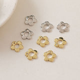 Flower Charms, 14K Gold/Silver Plated Cubic Pave Charms, Flower Pendant, Necklace Earring Making Charms, 15mm, Jewelry Findings GZ196