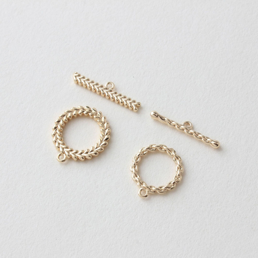 OT Toggle Clasps, 18K Gold Plated Leaf 20x25mm Bracelet Necklace Making OT Clasps, Connectors Clasps, Jewelry Findings JG060