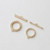 OT Toggle Clasps, 18K Gold Plated Leaf 20x25mm Bracelet Necklace Making OT Clasps, Connectors Clasps, Jewelry Findings JG060