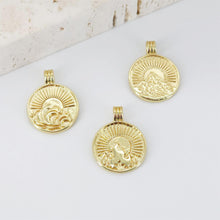 Load image into Gallery viewer, Natural Scenery Pendant, 18k Gold Plated Charm, Element Charm, Fire/Mountain/Water Charm for Bracelet Necklace Earring Making S20814
