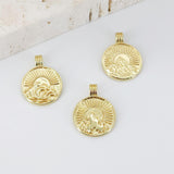 Natural Scenery Pendant, 18k Gold Plated Charm, Element Charm, Fire/Mountain/Water Charm for Bracelet Necklace Earring Making S20814
