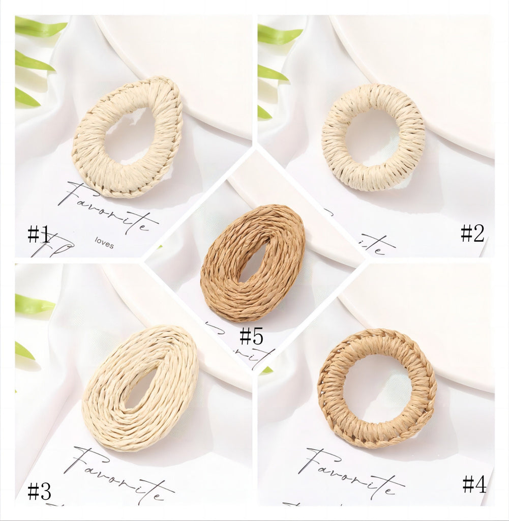 Rattan Weaving Earring Findings, Boho earring making, Hawaii Vacation Style Cute Earrings for girl ,Handmade Earring Finding BS004