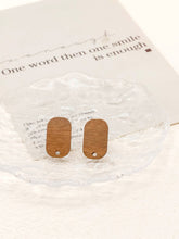 Load image into Gallery viewer, 4PCS Wood Earrings,  Cylindrical Wooden Earrings for women, Reclaimed Walnut Wood, Nickel Free, Geometric Statement Earrings Finding  JT932