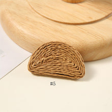 Cargar imagen en el visor de la galería, 4 piezas de accesorios para pendientes de tejido de paja, fabricación de pendientes bohemios, bonitos pendientes de estilo vacacional para niñas, accesorio para pendientes hecho a mano BS001