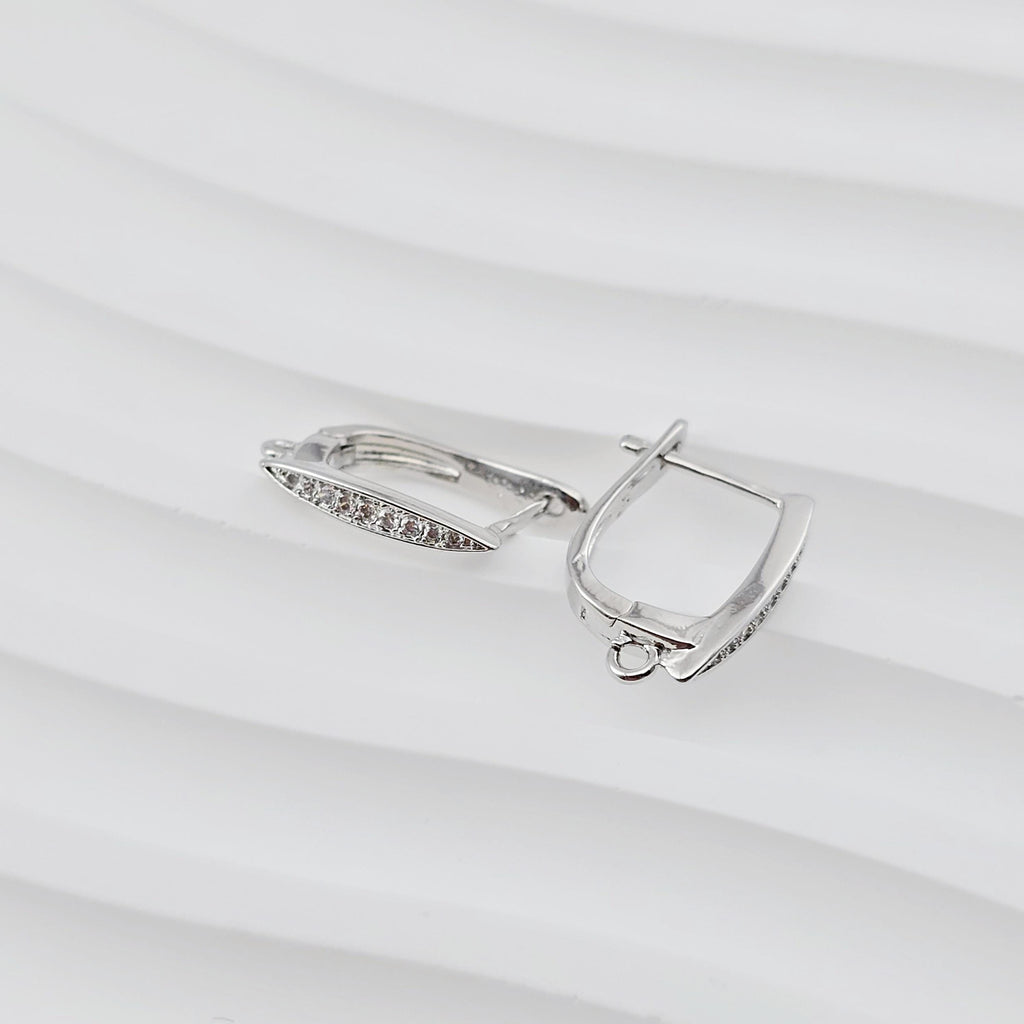 قرط حلقي مطلي بالذهب عيار 18 قيراطًا على شكل حرف U، أجزاء قرط حلقي هاجي، ظهر رافعة، 17.6*12 مم، قرط حلقي لصنع المجوهرات D0271