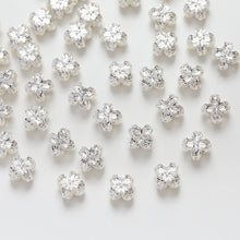 Cargar imagen en el visor de la galería, Cuentas espaciadoras de flores, chapadas en oro de 14 quilates, cuentas de flores 3D, delicadas cuentas para hacer aretes, accesorio de joyería GZ251