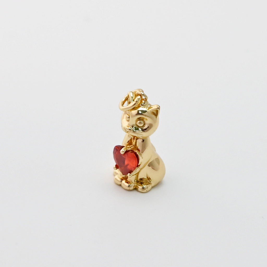 Gold Bee/Cat Pendant, CZ Pave Charms, 18K Gold Plated Animals Charms, For Bracelet And Necklace Making, Jewelry Findings S1456