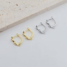 Load image into Gallery viewer, 18K Gold Plated U Shape Hoop Earring, Huggie Hoops Earring Parts, U shape Hoop earring  for Jewelry Making D0250