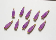 Load image into Gallery viewer, Drop Shape Cubic Stone Pendant, 14K Gold Plated, Pave CZ Charm, Necklace Making, Jewelry Making Findings ZZ070