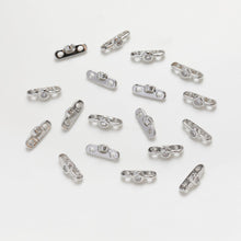 Load image into Gallery viewer, Two hole spacer beads, 14K gold plated, round zirconia hole beads, necklace and earring making beads, jewelry findings SC011