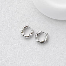 Load image into Gallery viewer, Gold Hammered Ear Hoops, 18mm, 18K Gold Plated Leverback Earrings, Huggie Hoops Earring S1106-D