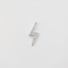 Load image into Gallery viewer, Lighting Charm, CZ Pave Pendant, 18K Gold Plated, Bracelet Making Charm, Jewelry Findings S20694