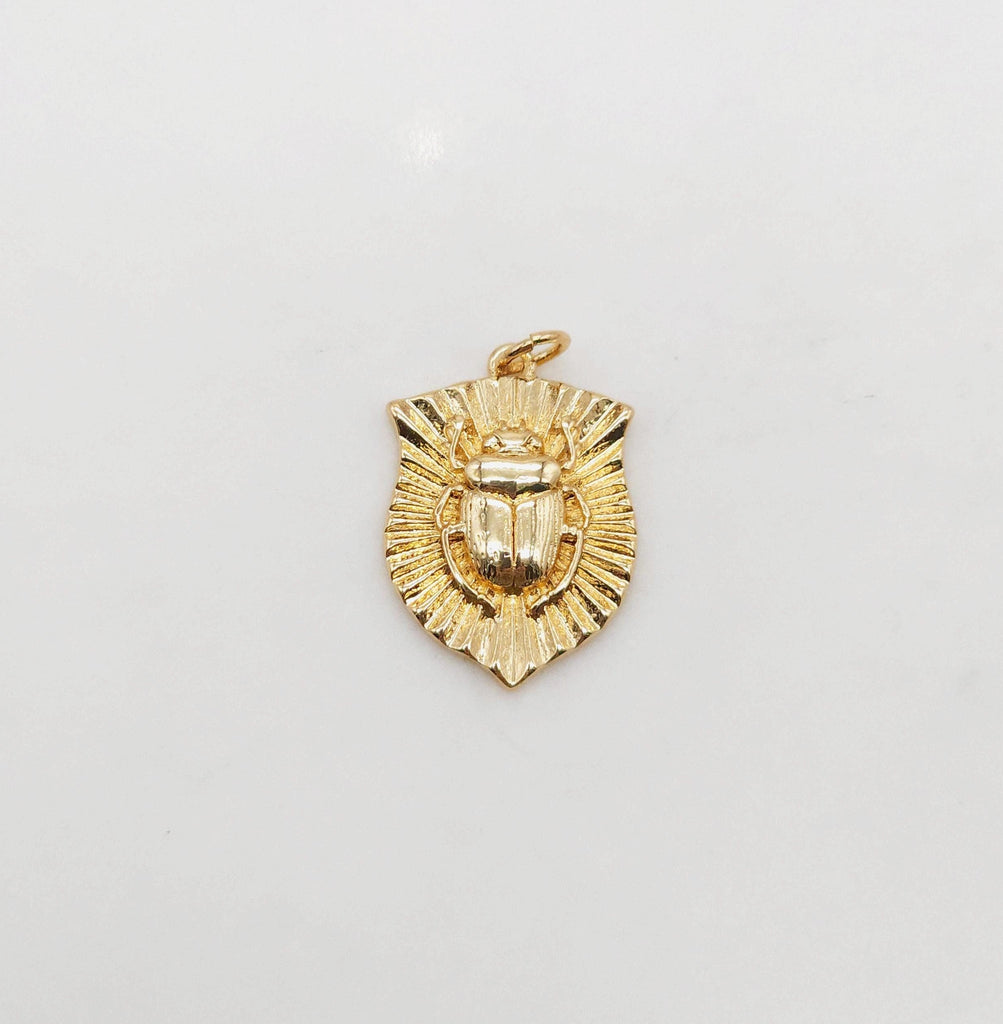 Colgante de insecto, elefante y cruz con forma de corazón, latón chapado en oro de 18 quilates/negro, dije de animal, dije para pulseras y collares, accesorios de joyería S20383