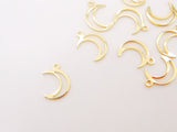 Gold Moon Charms, 18K Gold Plated Crescent Charms, Moon Pendant,  Necklace Charms, Jewelry Findings S334
