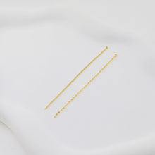 Load image into Gallery viewer, 10pcs 18k Real Gold Plated Chain Tassels with Loop, Hypoallergenic Earring Chain Connector for Studs, Jewelry making Findings ZX369