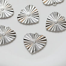 Load image into Gallery viewer, Heart Charms, Crystal Cubic Pave Heart Pendant , 14K Gold Plated, Love Charms, Bracelet Necklace Making Pendants, Jewelry Findings GZ348