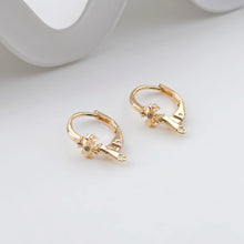 Load image into Gallery viewer, 14K Gold Plated Oval Hoop Earring, Huggie Hoops Earring Parts, Lever Back, 15mm, Oval Hoop earring for Jewelry Making ZX328