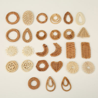 Rattan Weaving Earring Findings, Boho earring making, Hawaii Vacation Style Cute Earrings for girl ,Handmade Earring Finding BS013