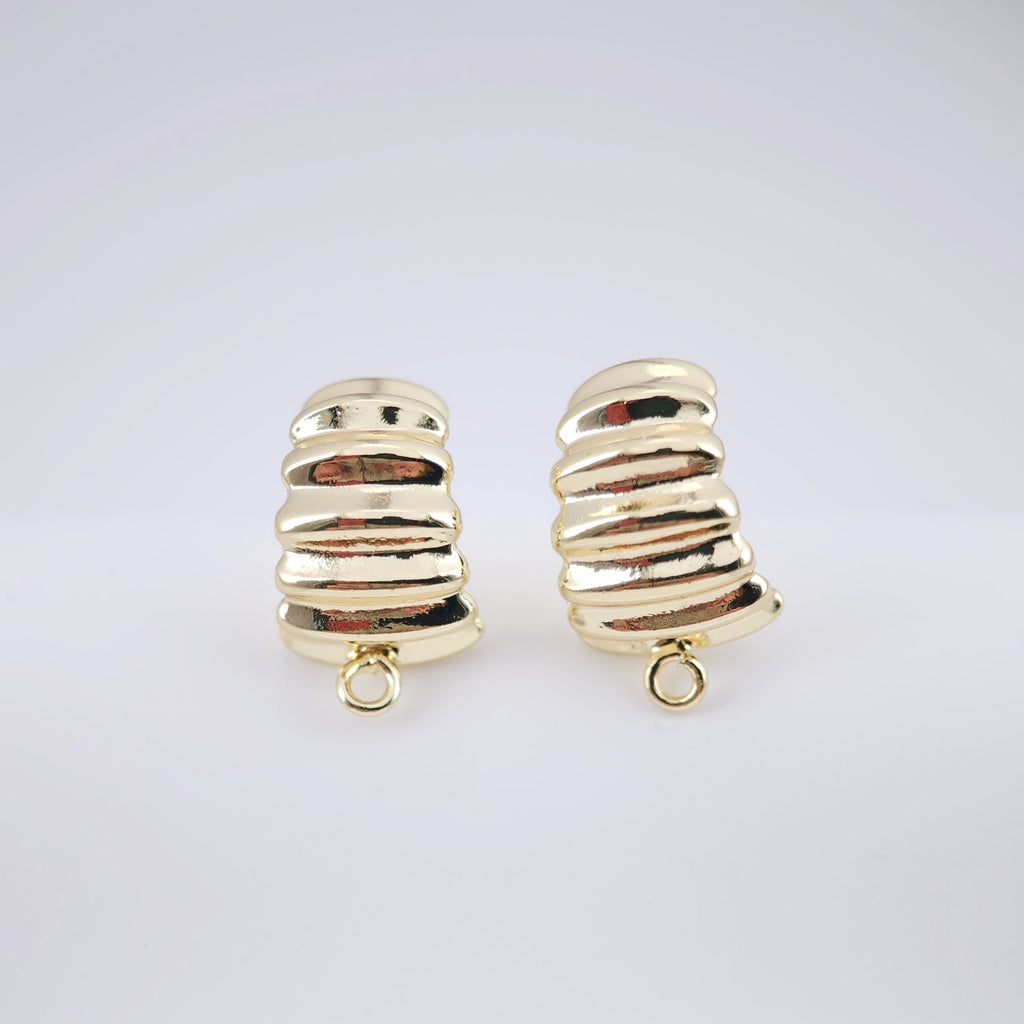 أقراط بعمود حلق منحني، عمود حلق ذهبي مع حلقة، دبوس فضة S925، مضاد للحساسية، نتائج القرط، لوازم صنع الأقراط يدويًا D0051