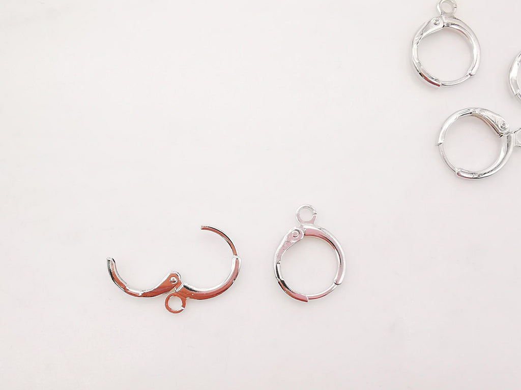 10PCS  18K Gold Plated Round Hoop Earring , Huggie Hoops Earring Parts, Spring Ear Hoops, 11mm,hoop earring  for Jewelry Making S816